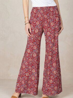 Portofino Travel Pant: Red Motif